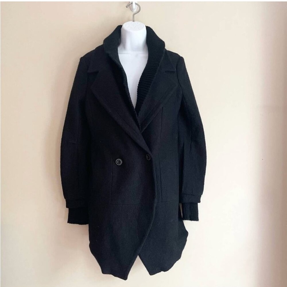 Free People Gianna Wool Peacoat Black, Women’s, Color: Black | Size: 2/S